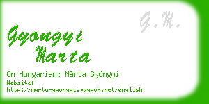 gyongyi marta business card