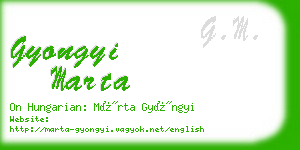 gyongyi marta business card